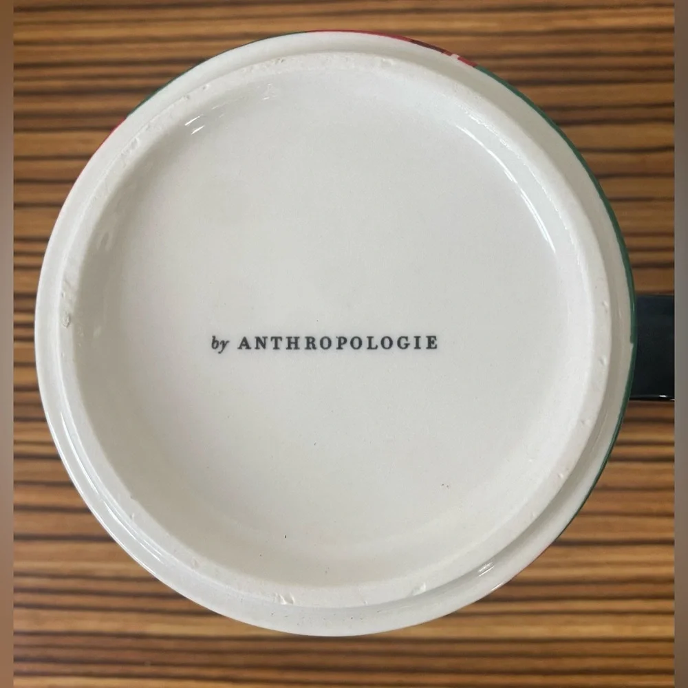 NWT Maeve by Anthropologie stoneware mug with a cherry pattern and "oh la la!" - Picture 4 of 4